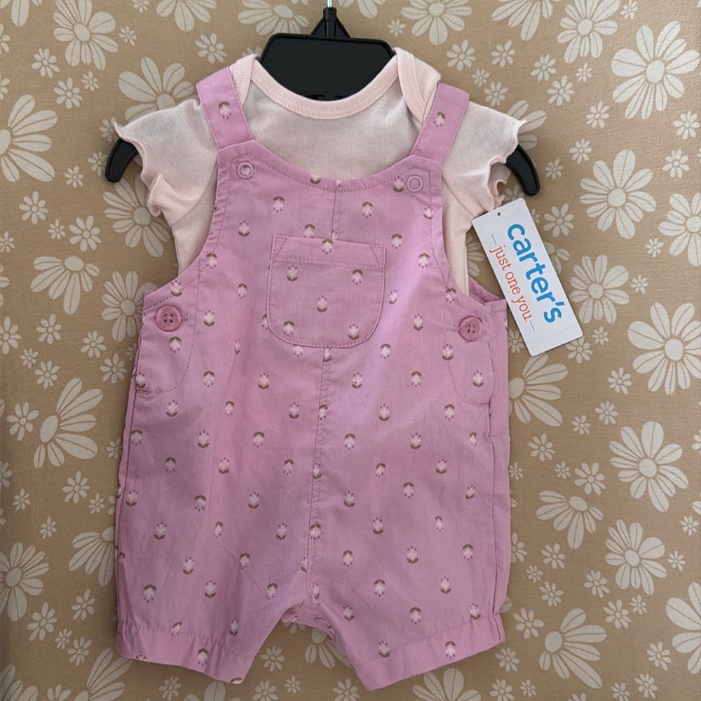 Carters newborn onesie and jumper overalls
